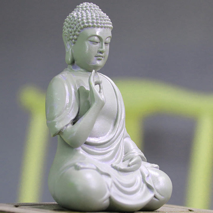 Estatua de Buddha Stones de Buda para meditación y oración, decoración de escritorio para el hogar y la compasión