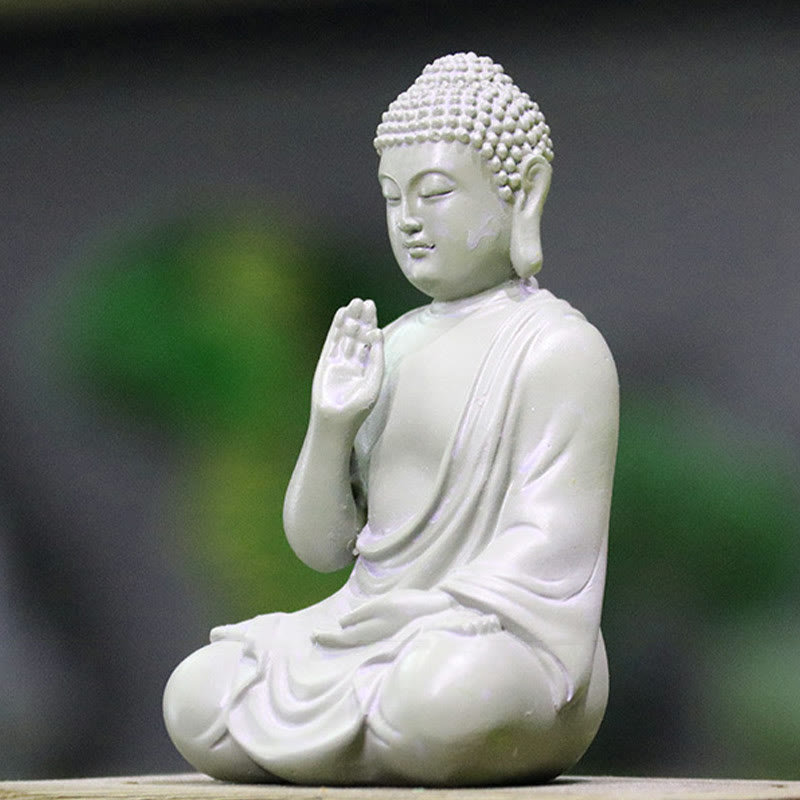 Estatua de Buddha Stones de Buda para meditación y oración, decoración de escritorio para el hogar y la compasión