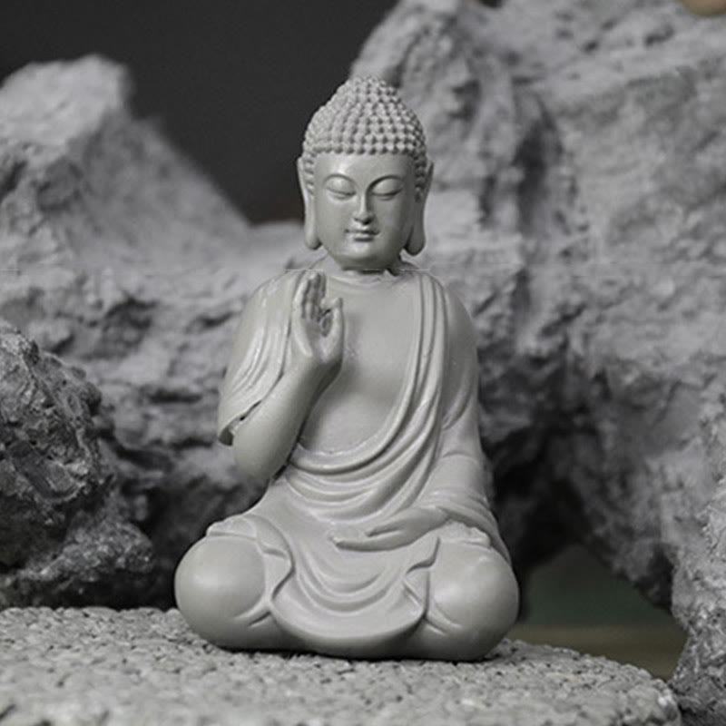 Estatua de Buddha Stones de Buda para meditación y oración, decoración de escritorio para el hogar y la compasión