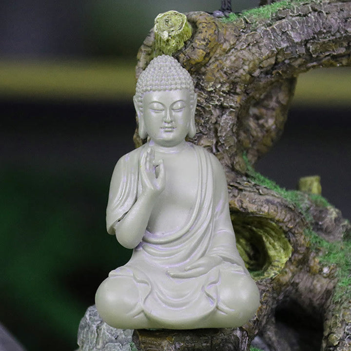 Estatua de Buddha Stones de Buda para meditación y oración, decoración de escritorio para el hogar y la compasión