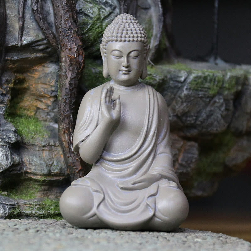 Estatua de Buddha Stones de Buda para meditación y oración, decoración de escritorio para el hogar y la compasión