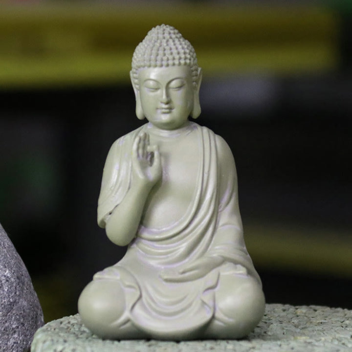 Estatua de Buddha Stones de Buda para meditación y oración, decoración de escritorio para el hogar y la compasión