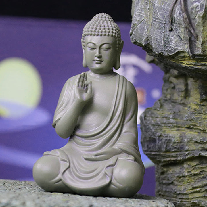 Estatua de Buddha Stones de Buda para meditación y oración, decoración de escritorio para el hogar y la compasión