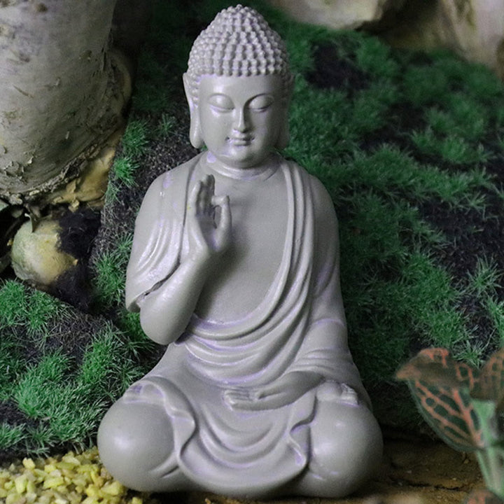 Estatua de Buddha Stones de Buda para meditación y oración, decoración de escritorio para el hogar y la compasión