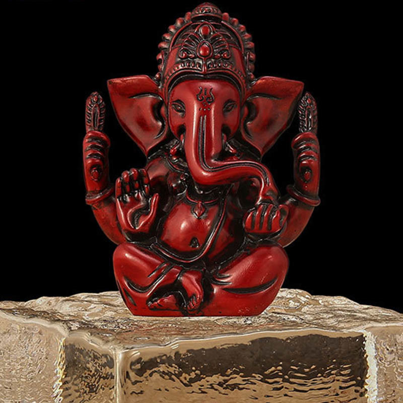 Estatua de elefante Ganesh Ganpati con Buddha Stones , transformación, decoración de resina para el hogar
