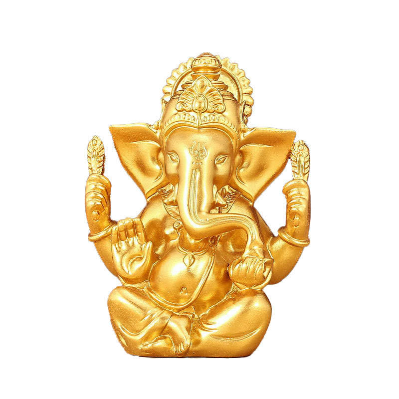 Estatua de elefante Ganesh Ganpati con Buddha Stones , transformación, decoración de resina para el hogar - image 9