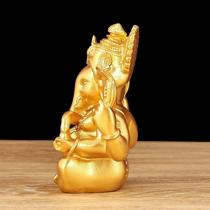 Estatua de elefante Ganesh Ganpati con Buddha Stones , transformación, decoración de resina para el hogar