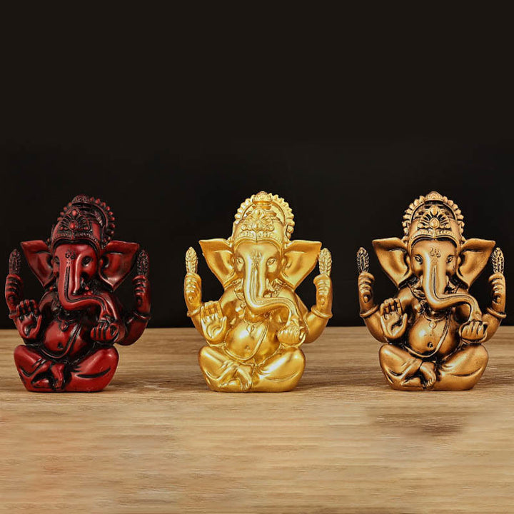 Estatua de elefante Ganesh Ganpati con Buddha Stones , transformación, decoración de resina para el hogar