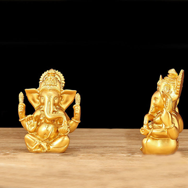 Estatua de elefante Ganesh Ganpati con Buddha Stones , transformación, decoración de resina para el hogar