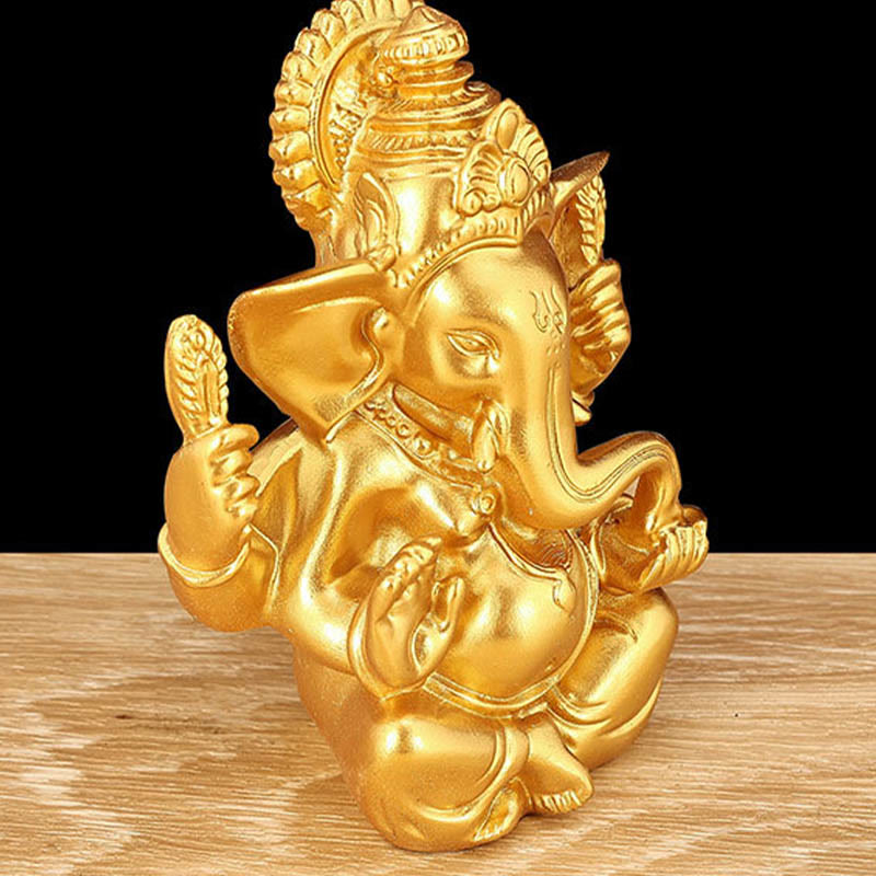 Estatua de elefante Ganesh Ganpati con Buddha Stones , transformación, decoración de resina para el hogar
