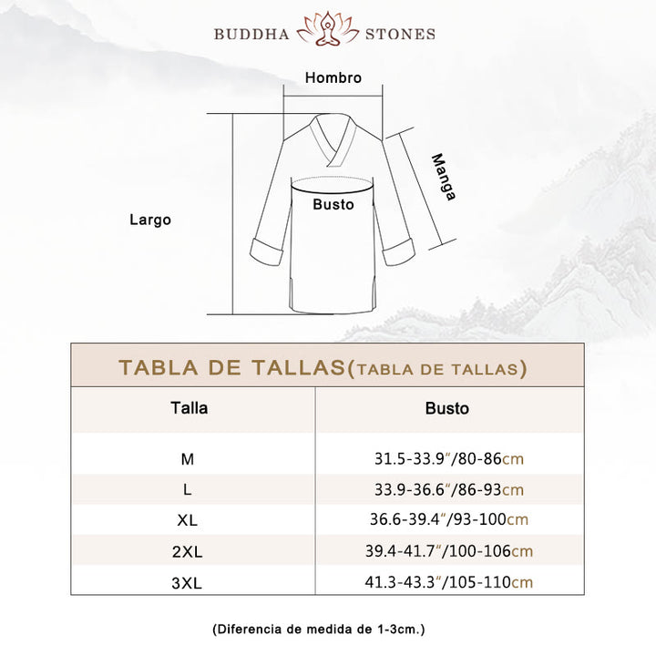 Conjunto de ropa de yoga para hombre con cuello en V, diseño de algodón y lino con Buddha Stones para meditación y oración - image 4