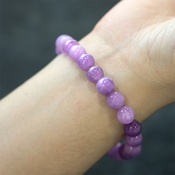 Pulsera de paz interior con Buddha Stones y lepidolita