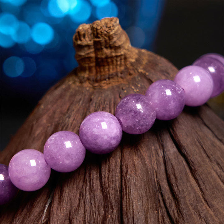 Pulsera de paz interior con Buddha Stones y lepidolita