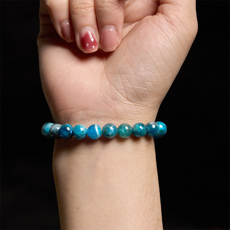 Pulsera de manifestación de apatita con Buddha Stones