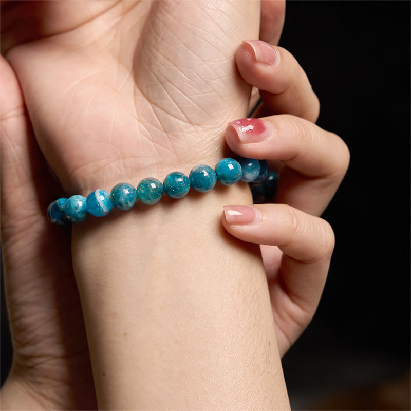 Pulsera de manifestación de apatita con Buddha Stones