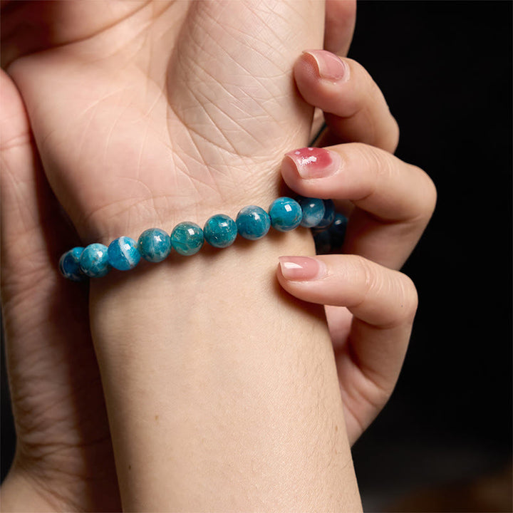Pulsera de manifestación de apatita con Buddha Stones