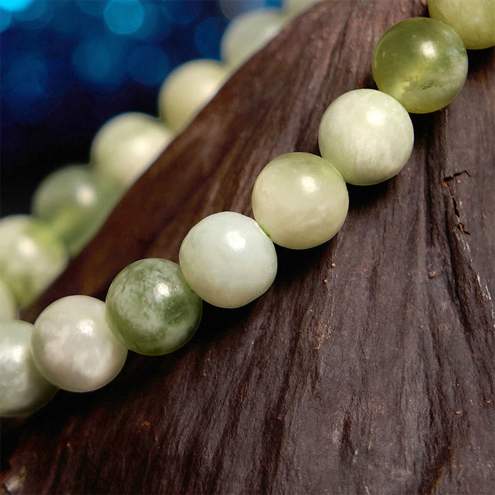Pulsera de la abundancia de jade y Buddha Stones