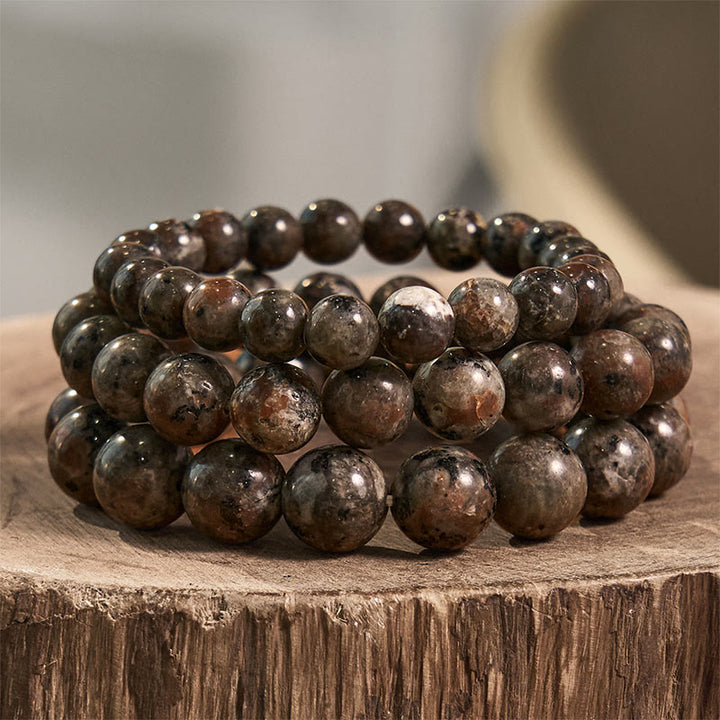 Pulsera creativa de yooperlita con Buddha Stones