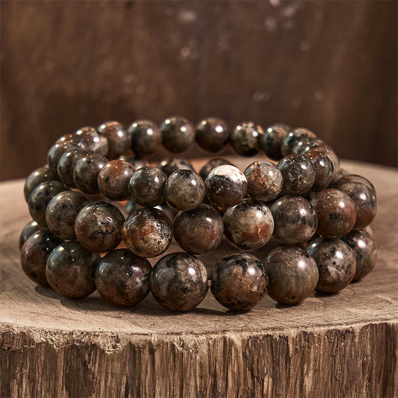Pulsera creativa de yooperlita con Buddha Stones