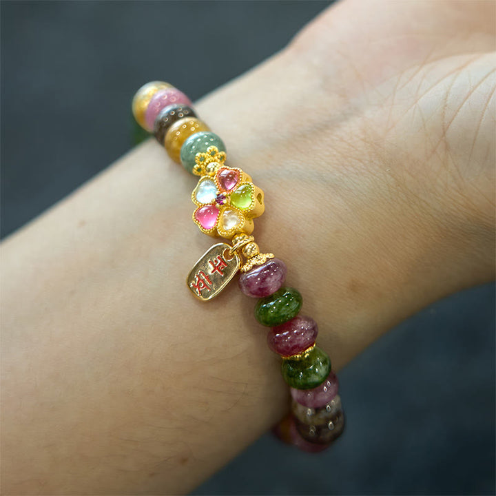 Pulsera de jade, turmalina y Buddha Stones con amor seguro y saludable