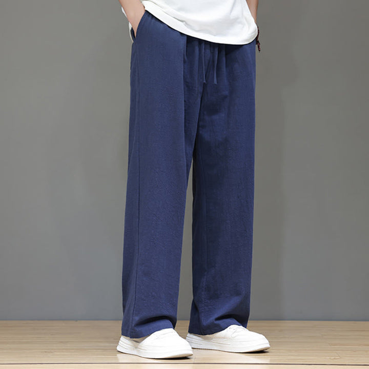 Pantalones rectos de verano para hombre con bolsillos y Buddha Stones . - image 2