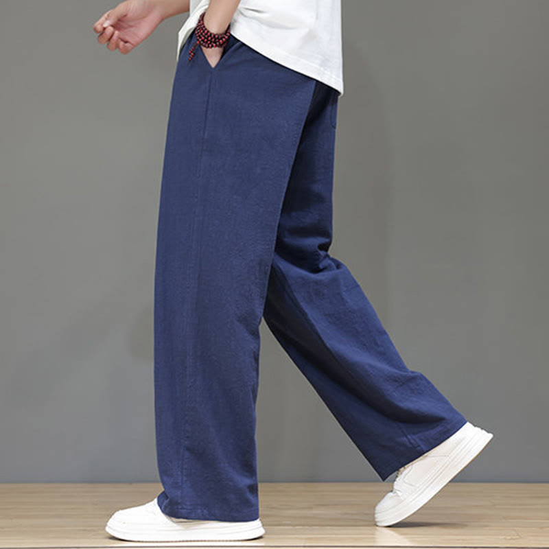 Pantalones rectos de verano para hombre con bolsillos y Buddha Stones . - image 8