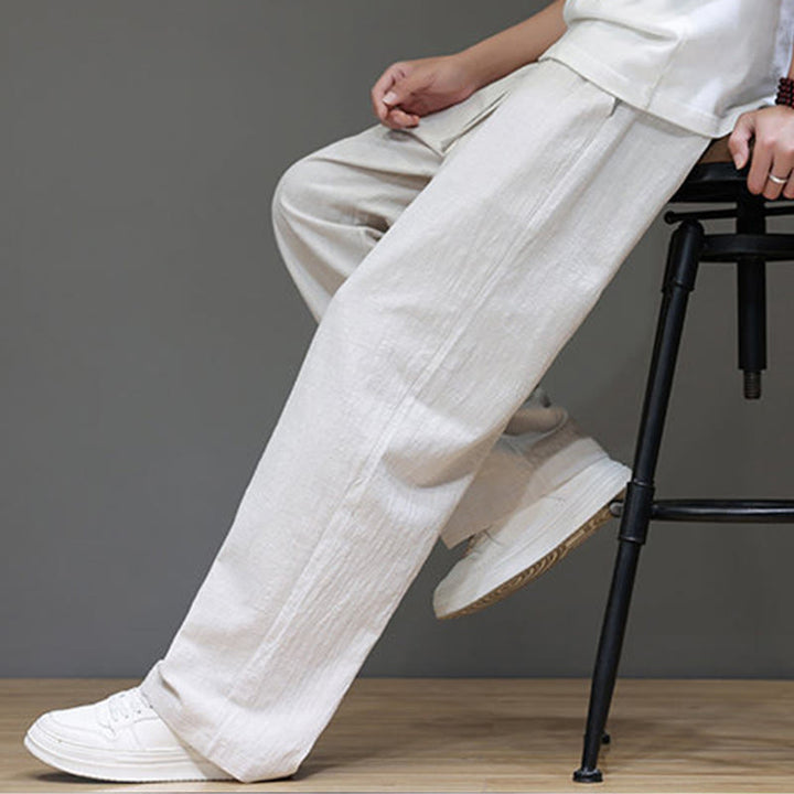 Pantalones rectos de verano para hombre con bolsillos y Buddha Stones . - image 17