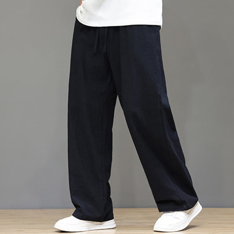 Pantalones rectos de verano para hombre con bolsillos y Buddha Stones . - Negro - US/UK/AU46, EU56 (5XL) - image 31