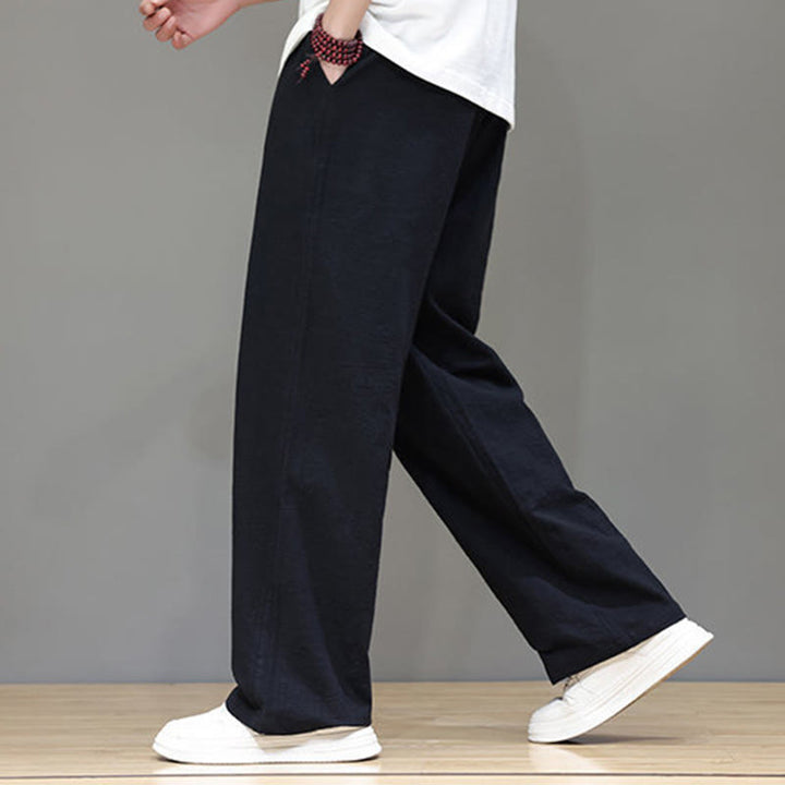 Pantalones rectos de verano para hombre con bolsillos y Buddha Stones . - image 36