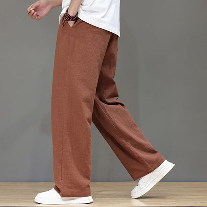 Pantalones rectos de verano para hombre con bolsillos y Buddha Stones . - image 44