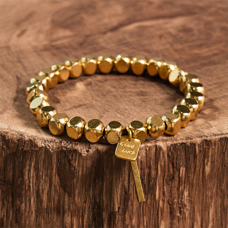 Pulsera de cobre con Buddha Stones para la buena suerte y la riqueza