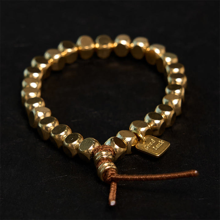 Pulsera de la suerte con hilo de cobre y Buddha Stones para el cuidado personal