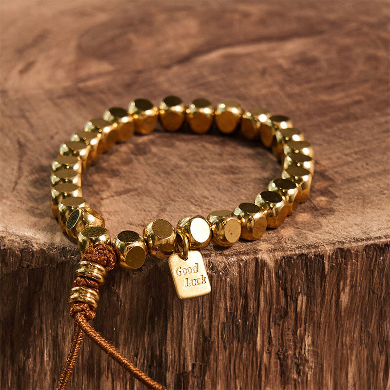 Pulsera de la suerte con hilo de cobre y Buddha Stones para el cuidado personal