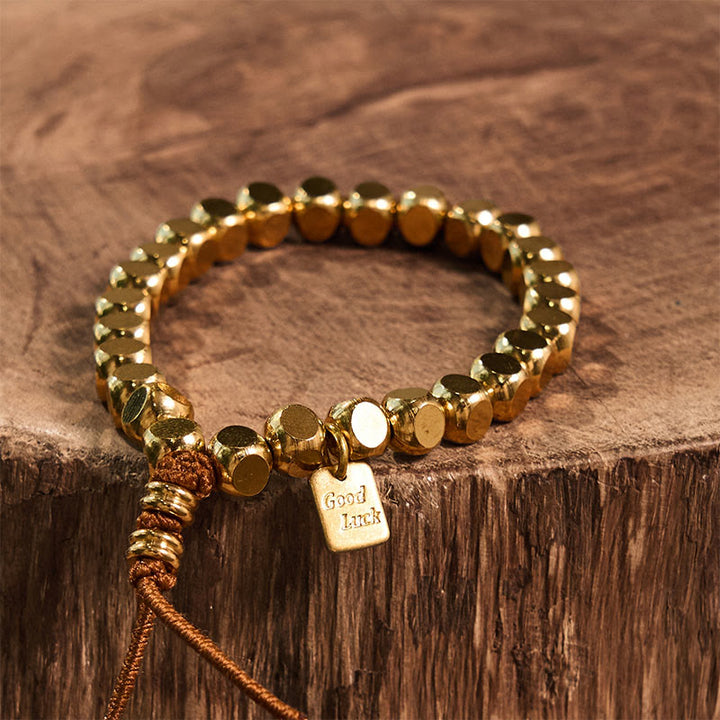 Pulsera de la suerte con hilo de cobre y Buddha Stones para el cuidado personal