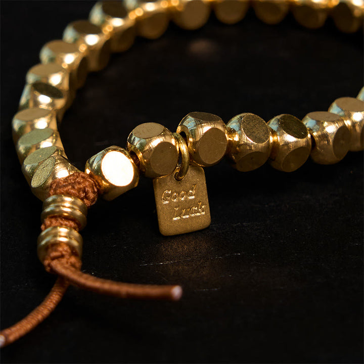 Pulsera de la suerte con hilo de cobre y Buddha Stones para el cuidado personal