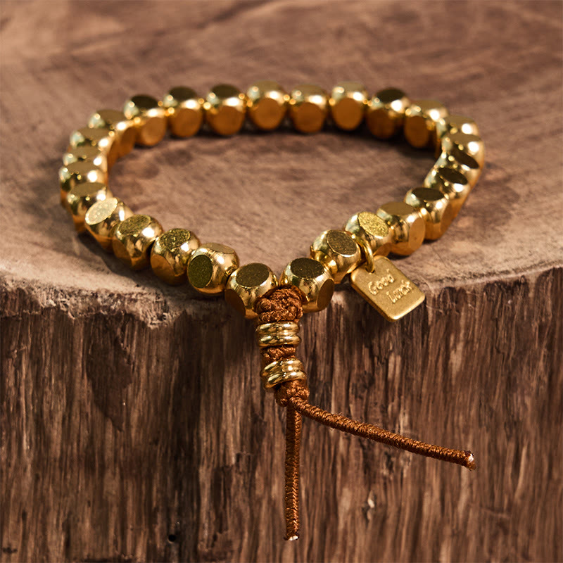 Pulsera de la suerte con hilo de cobre y Buddha Stones para el cuidado personal