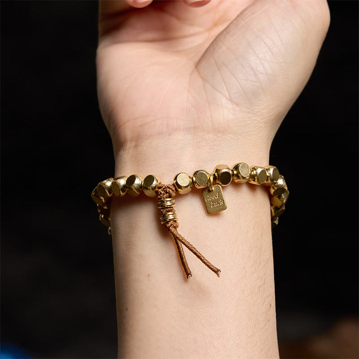 Pulsera de la suerte con hilo de cobre y Buddha Stones para el cuidado personal