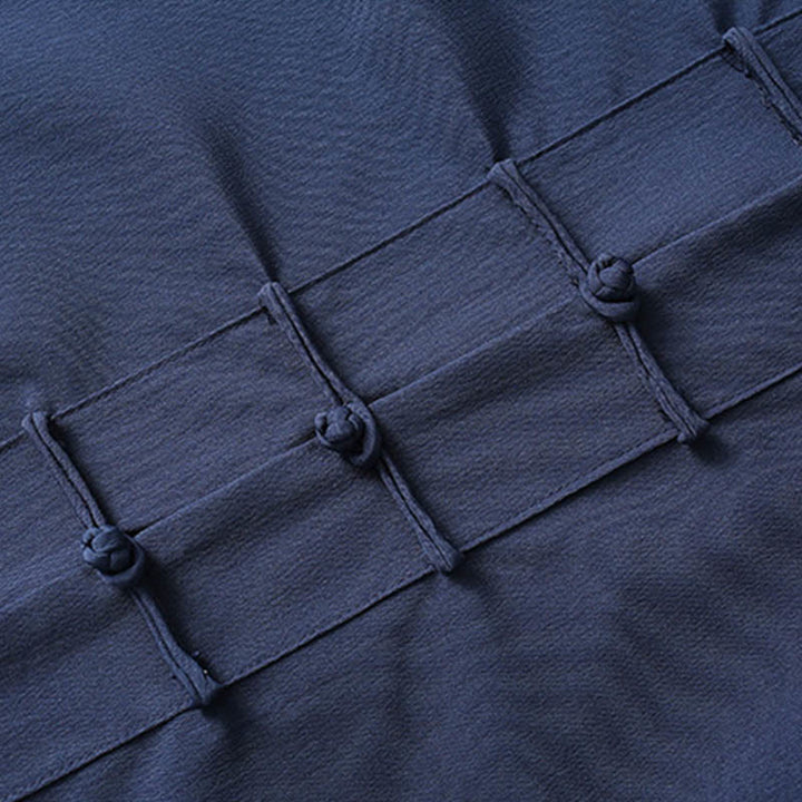 Conjunto de 2 piezas de camisa y pantalones de manga larga con botones de rana y traje tradicional de Tang con Buddha Stones para hombre - image 3