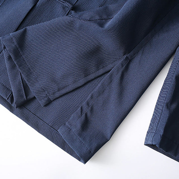 Conjunto de 2 piezas de camisa y pantalones de manga larga con botones de rana y traje tradicional de Tang con Buddha Stones para hombre - image 6