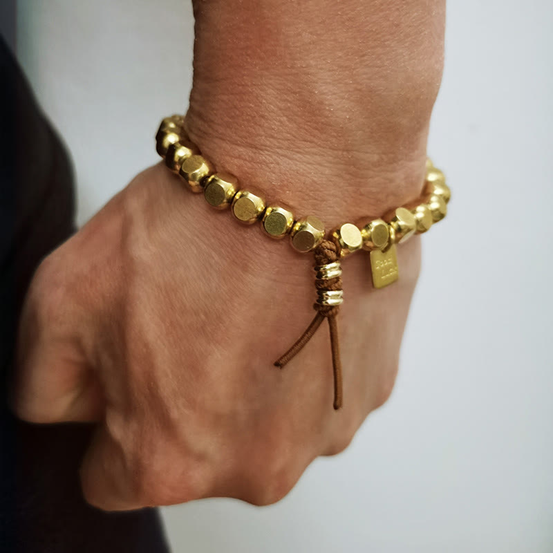 Pulsera de la suerte con hilo de cobre y Buddha Stones para el cuidado personal