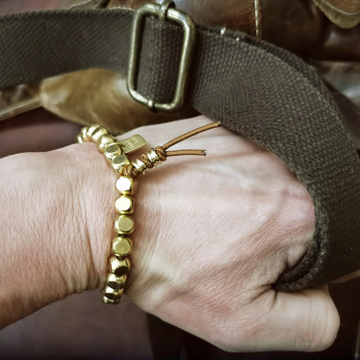 Pulsera de la suerte con hilo de cobre y Buddha Stones para el cuidado personal