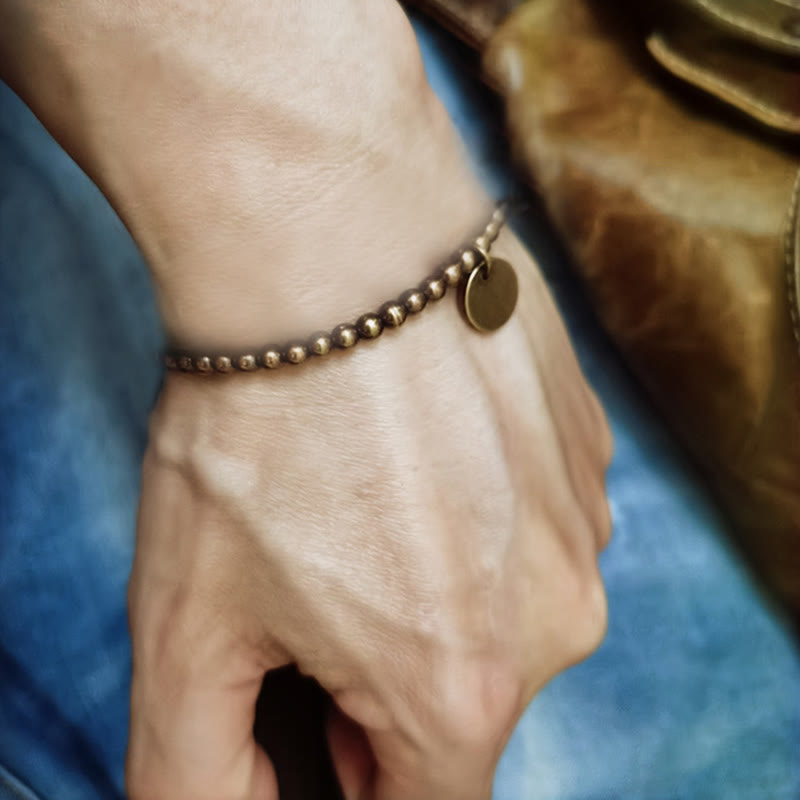 Pulsera de equilibrio de cobre Amekaji con Buddha Stones