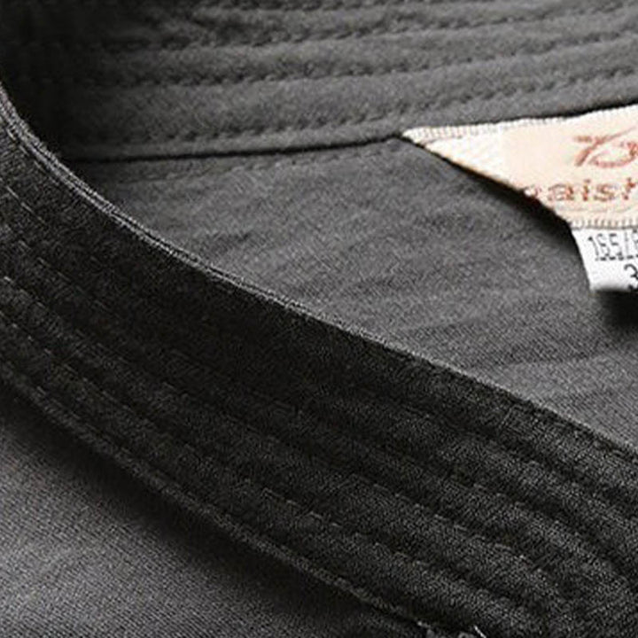 Conjunto de 2 piezas de camisa y pantalones de manga larga con botones de rana para hombre con traje Tang sencillo y Buddha Stones - image 4