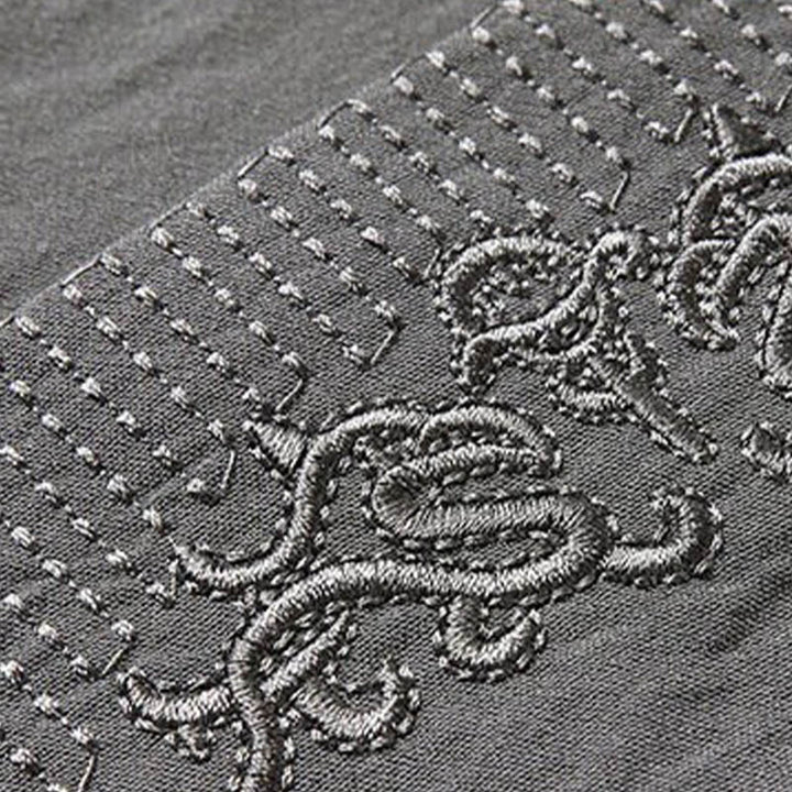Conjunto de 2 piezas de camisa y pantalones de manga larga con botones de rana para hombre con traje Tang sencillo y Buddha Stones - image 8