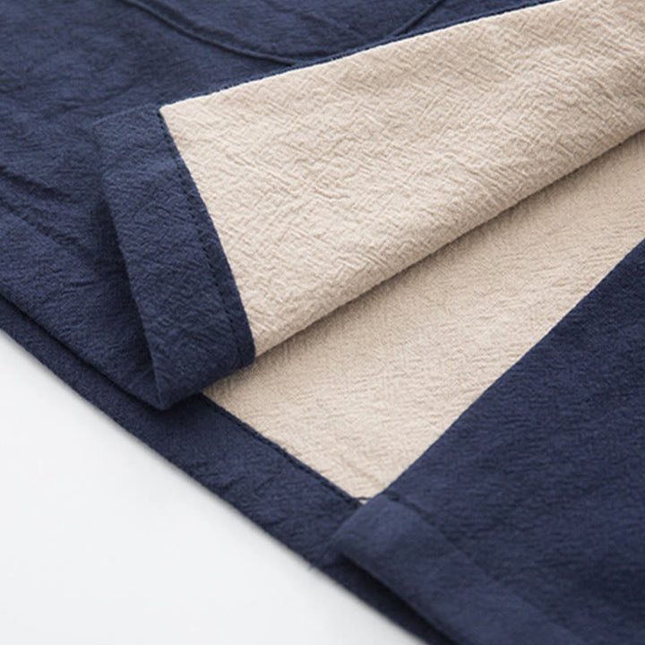 Conjunto de 2 piezas de camisa y pantalones de manga larga con botones de rana de lino para hombre con Buddha Stones - image 30