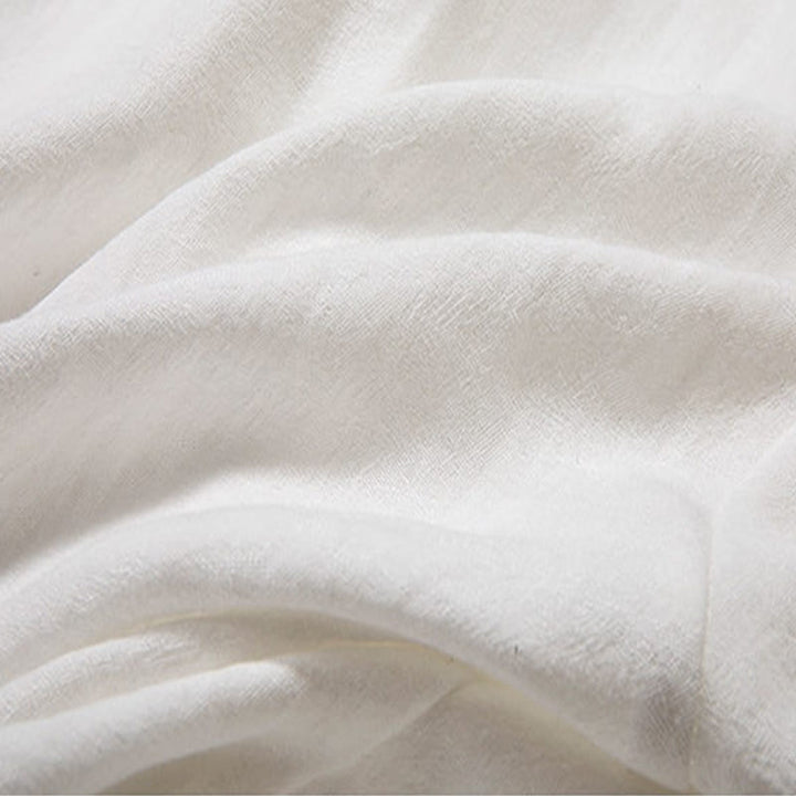 Camisa de lino de manga larga con cuello en V y Buddha Stones para hombre Ropa Zen - image 9