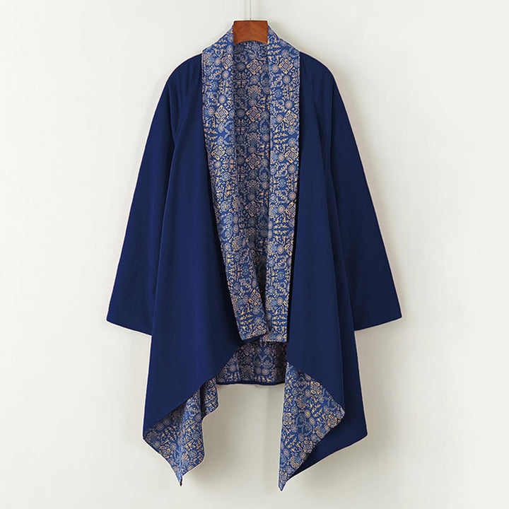 Chaqueta de algodón de largo medio con doble cara para hombre de Buddha Stones Fall