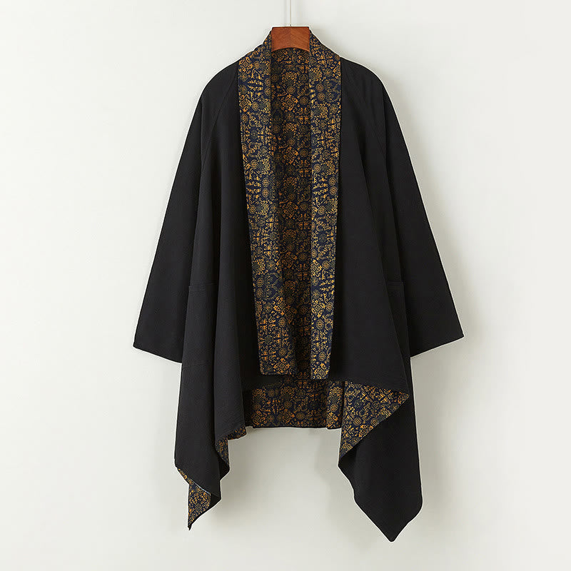 Chaqueta de algodón de largo medio con doble cara para hombre de Buddha Stones Fall