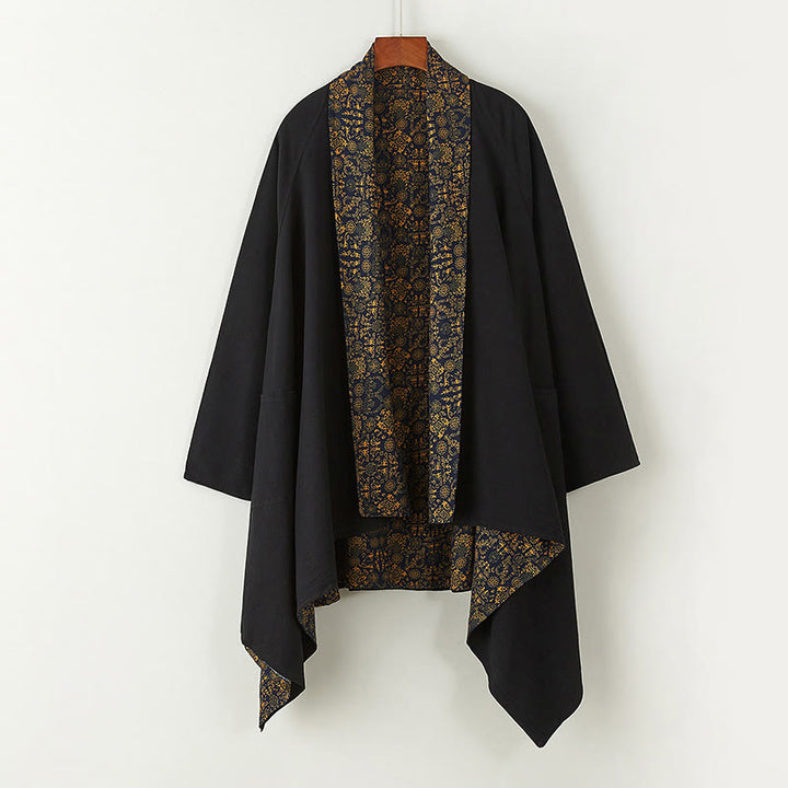 Chaqueta de algodón de largo medio con doble cara para hombre de Buddha Stones Fall