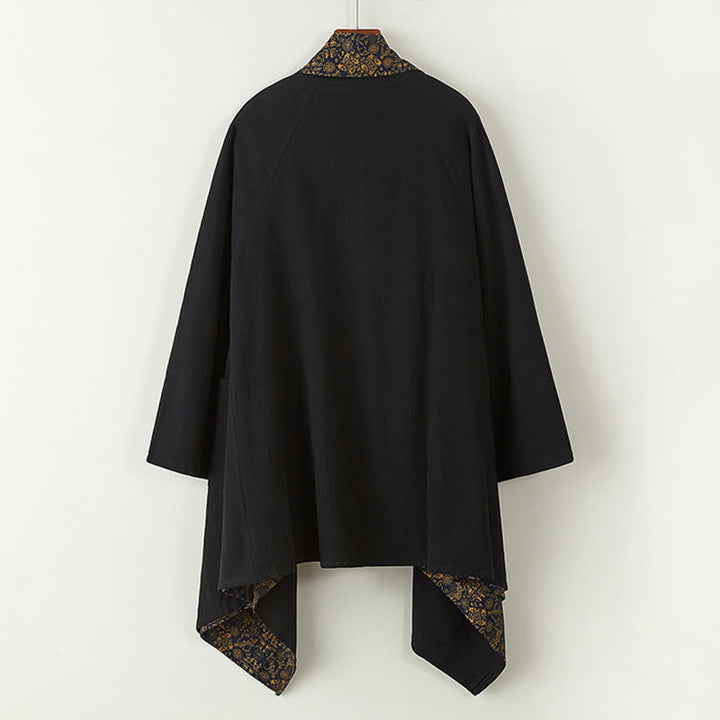 Chaqueta de algodón de largo medio con doble cara para hombre de Buddha Stones Fall